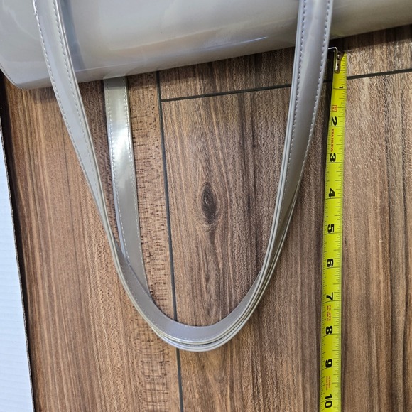 Beijo by Susan Handley Patent Satchel Shoulder Bag Champagne Taupe NWT $110.00 - Picture 10 of 12